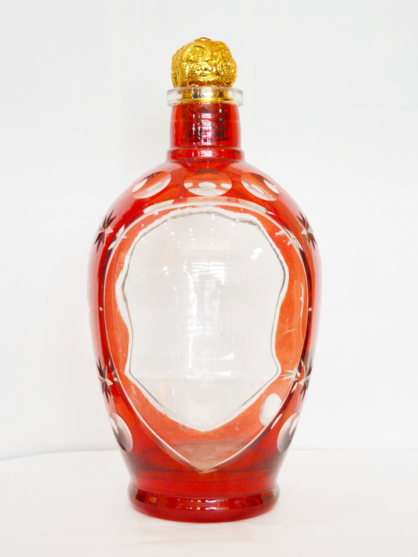 貼花玻璃酒瓶