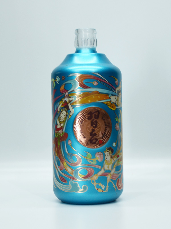 彩繪仿陶玻璃瓶