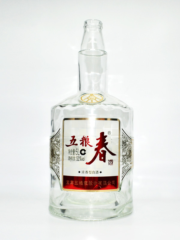 五糧春貼花玻璃酒瓶