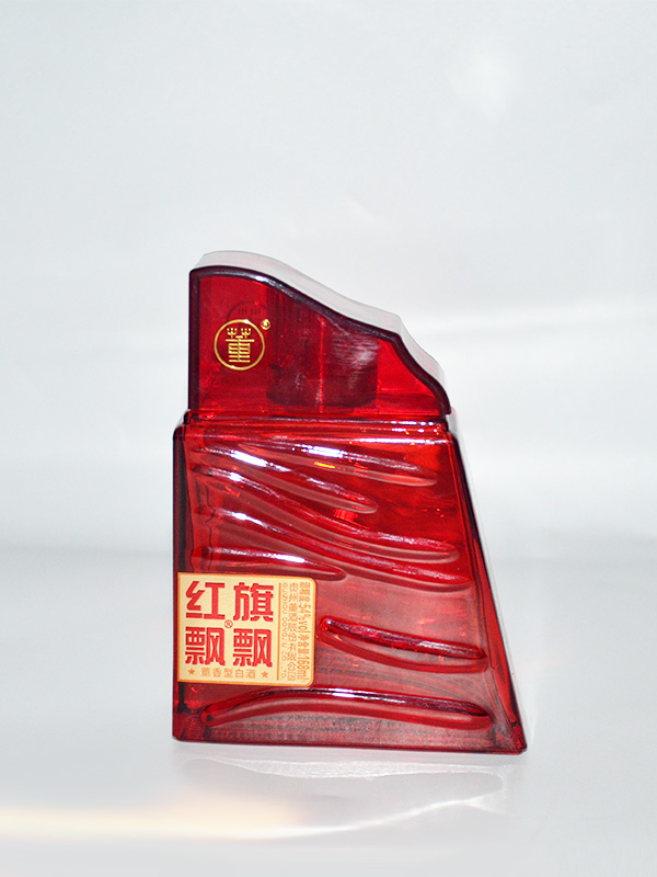 紅色仿陶玻璃瓶
