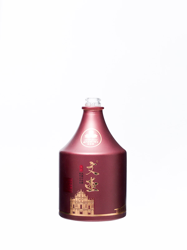 文壺仿陶玻璃瓶