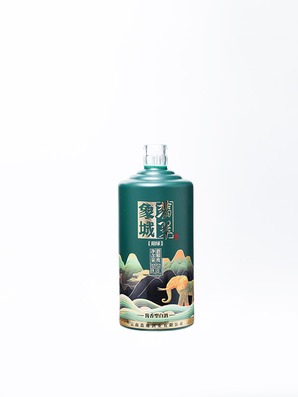象城翡翠仿陶玻璃瓶